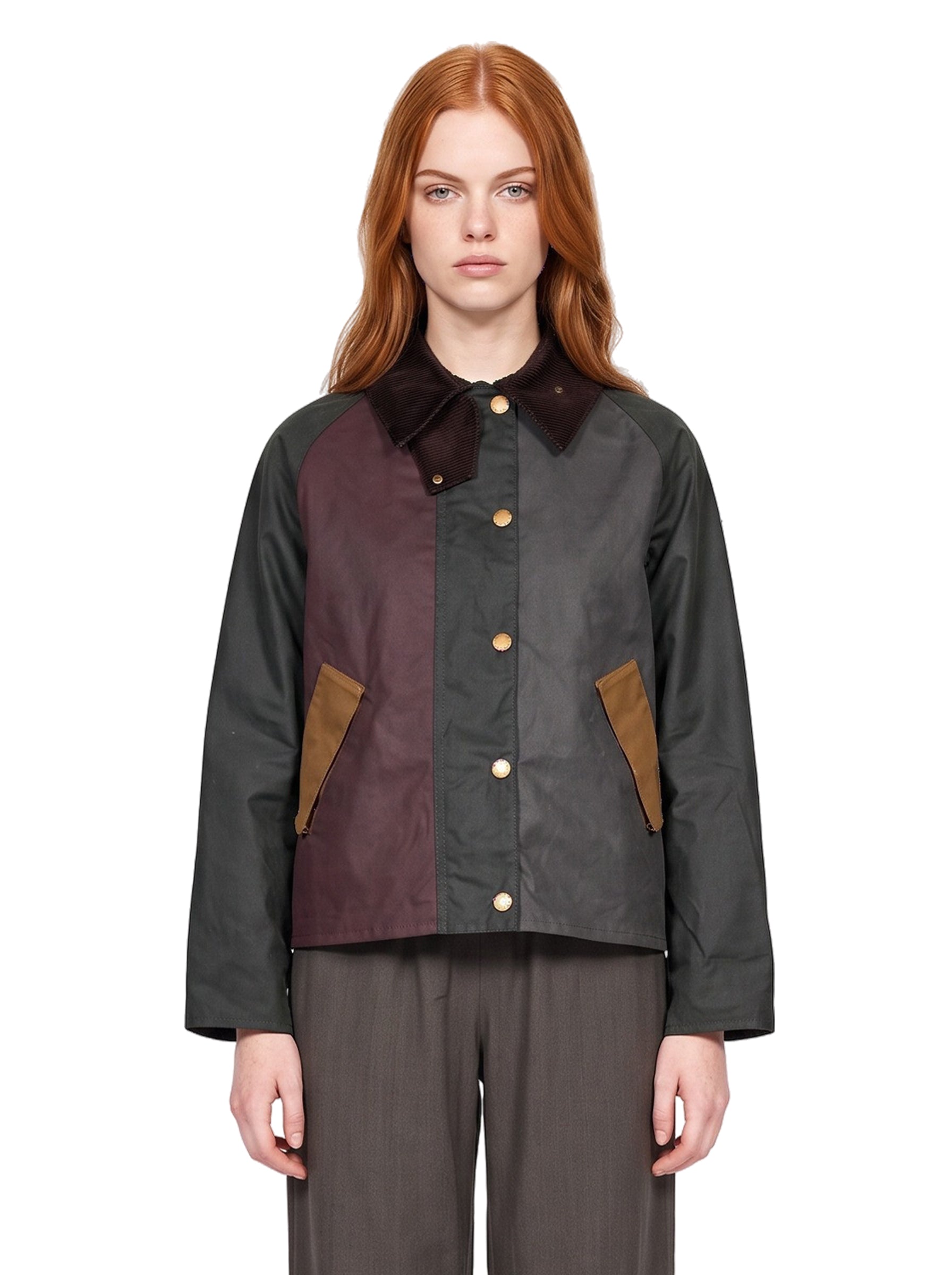 Giacca patchwork multicolor 