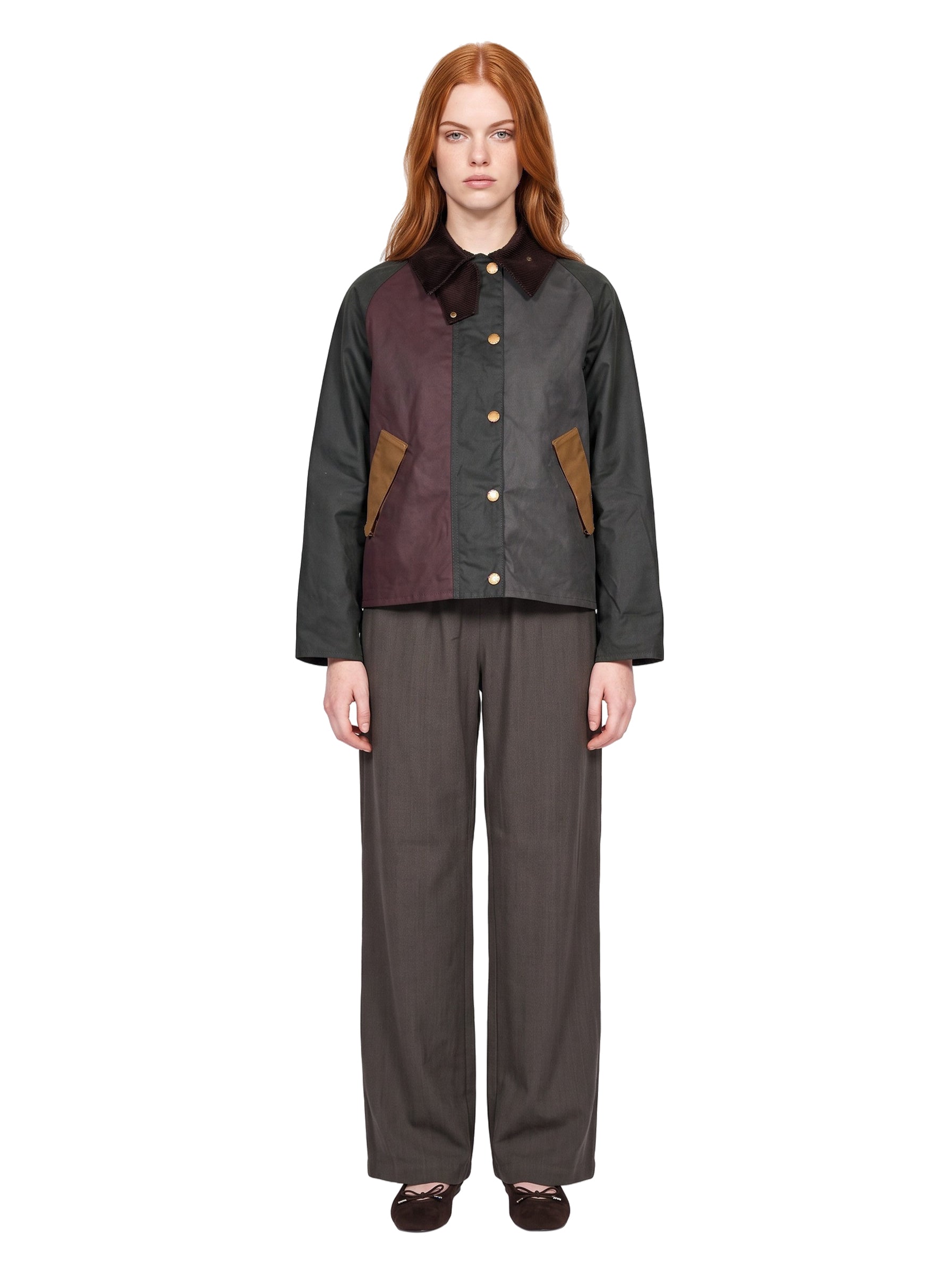 Giacca patchwork multicolor 