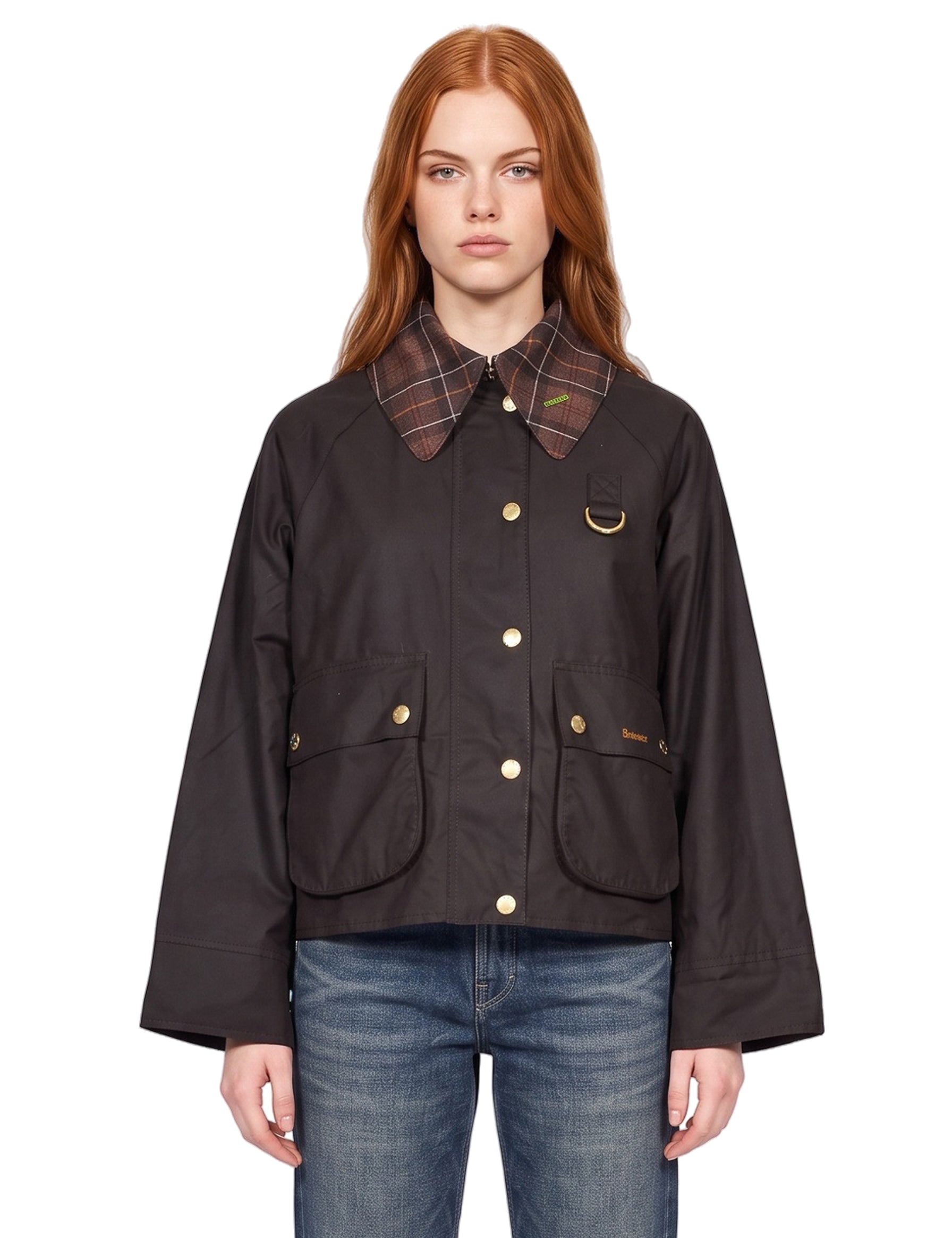 Giacca cerata Spey in marrone 