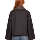 Giacca cerata Spey in marrone 