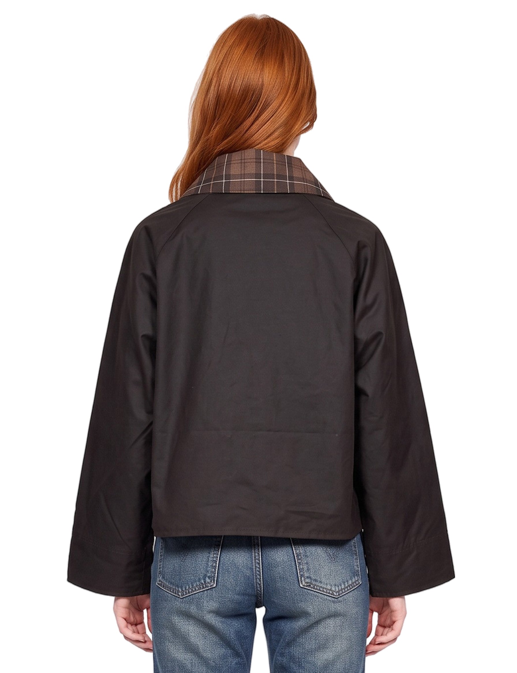 Giacca cerata Spey in marrone 