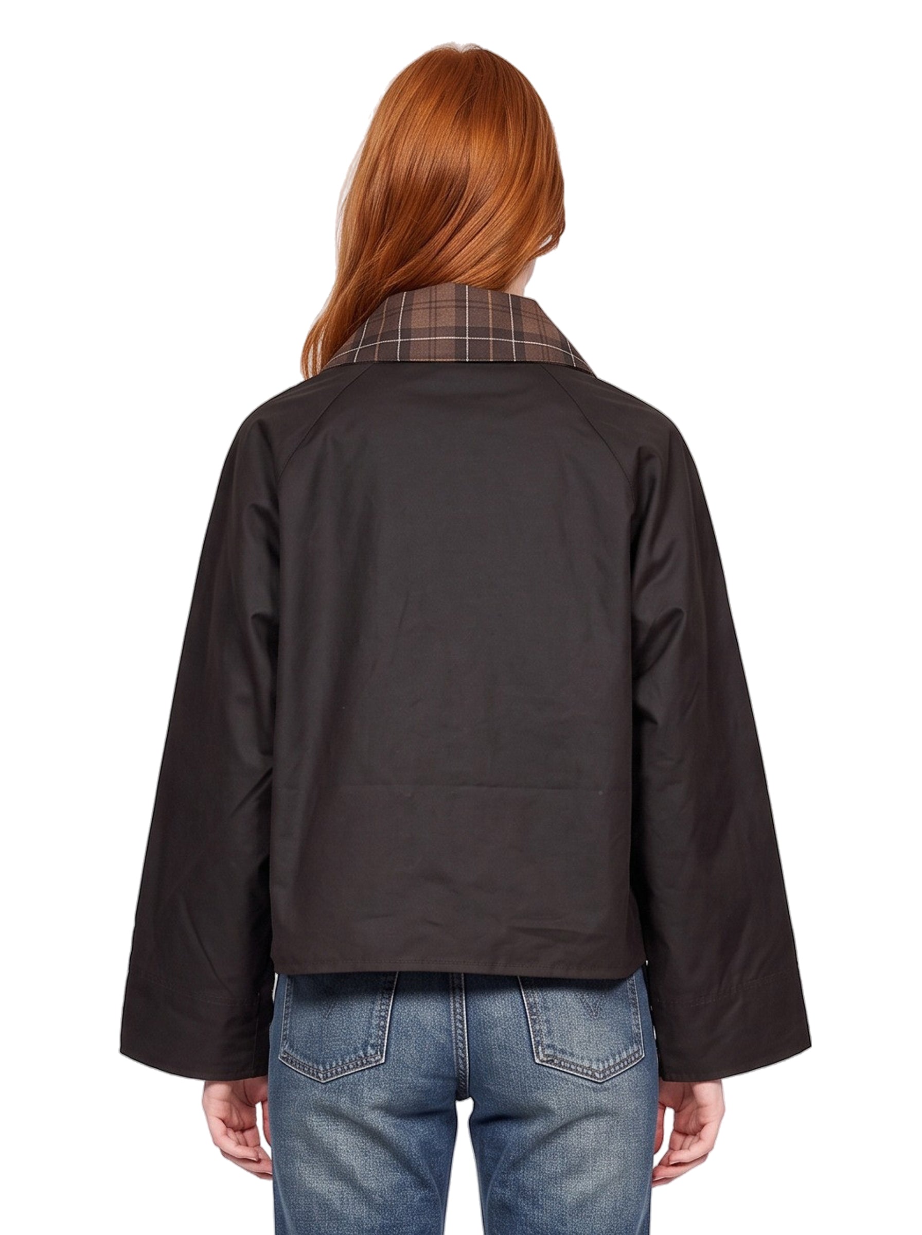 Giacca cerata Spey in marrone 