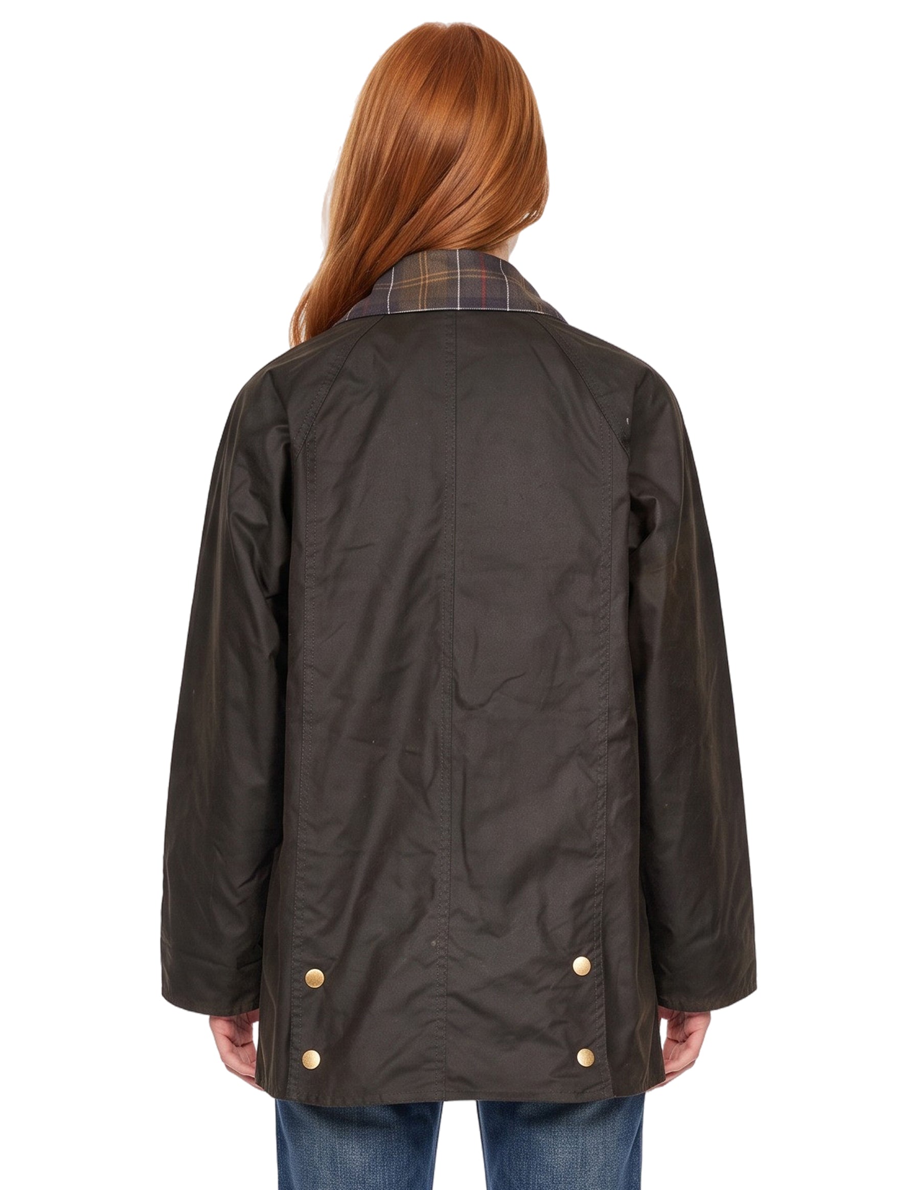 Giacca cerata Beadnell in tartan 