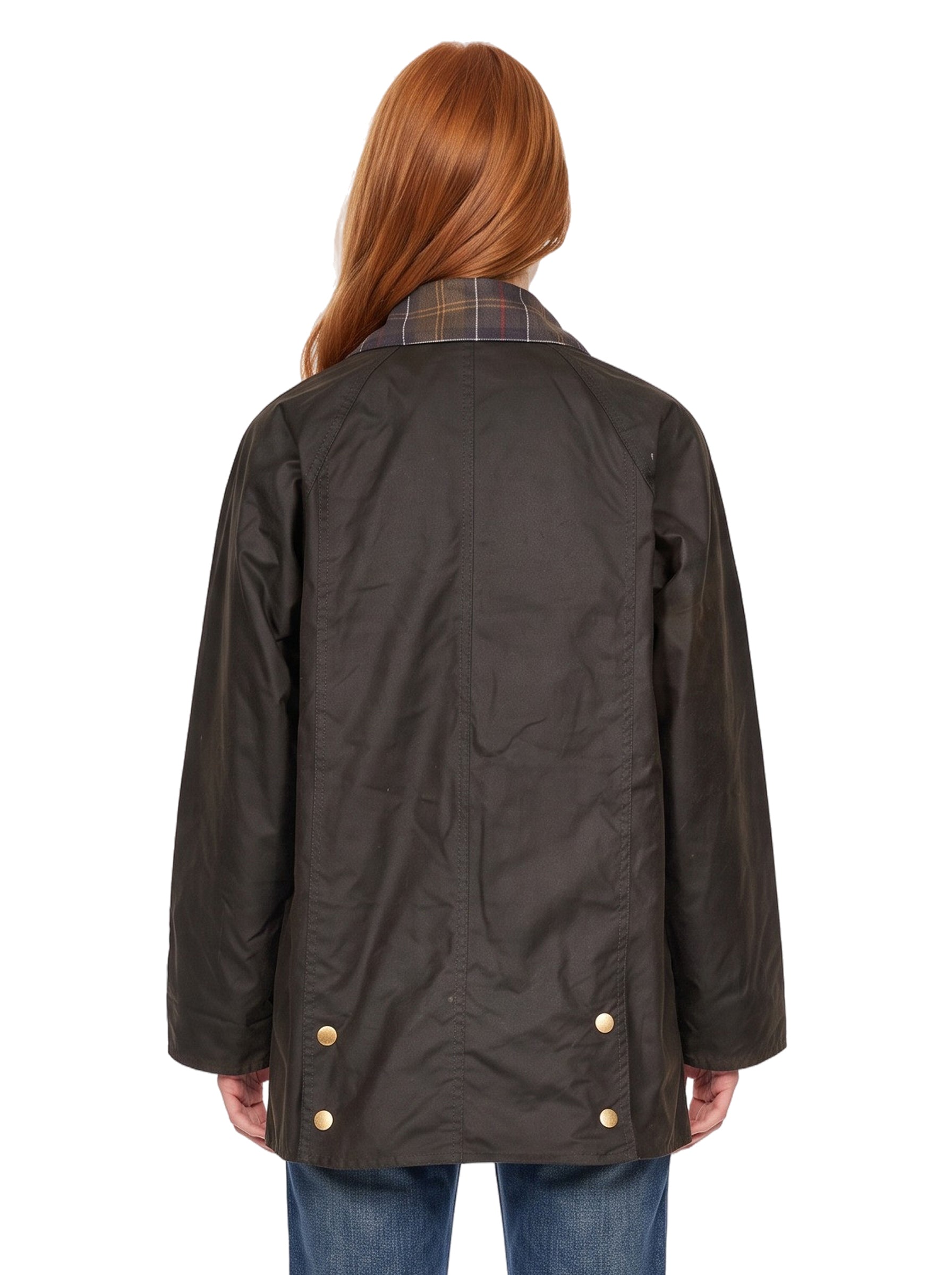 Giacca cerata Beadnell in tartan 