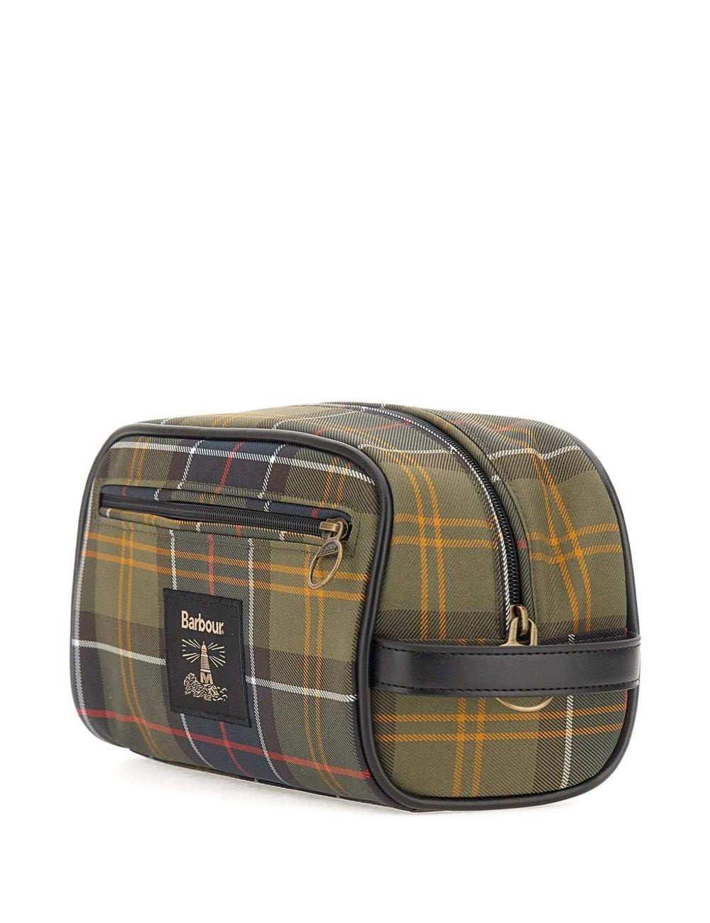 Trousse con zip tartan multicolor 