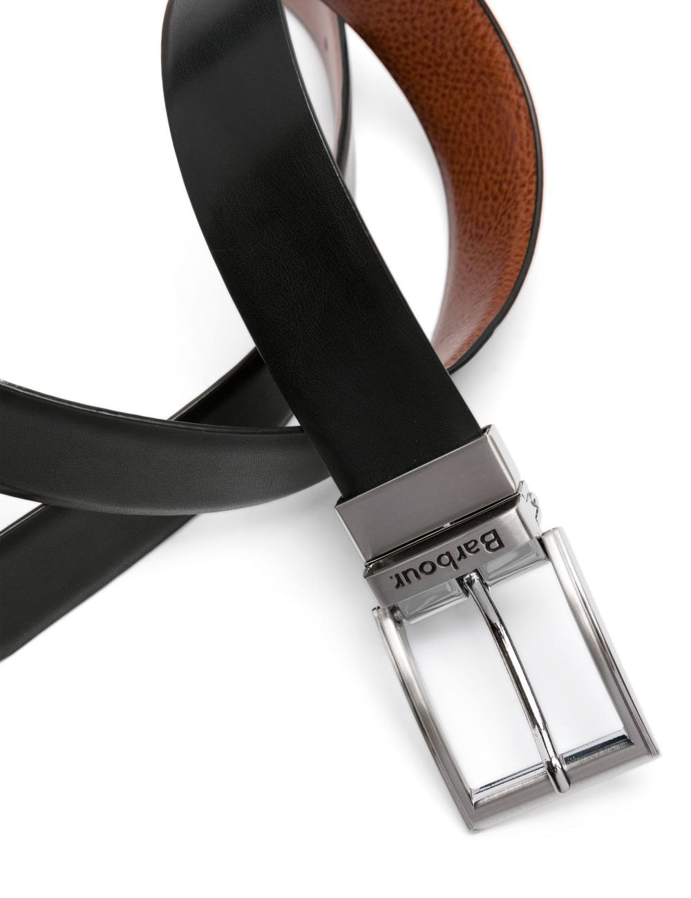Cintura reversibile in nero e marrone 
