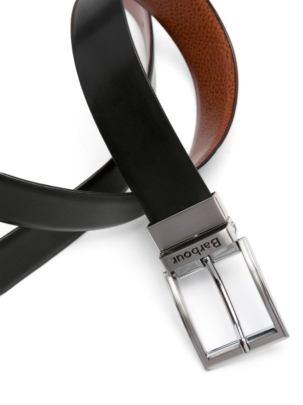 Cintura reversibile in nero e marrone 