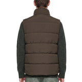 Gilet trapuntato a righe in verde 