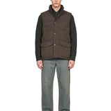 Gilet trapuntato a righe in verde 