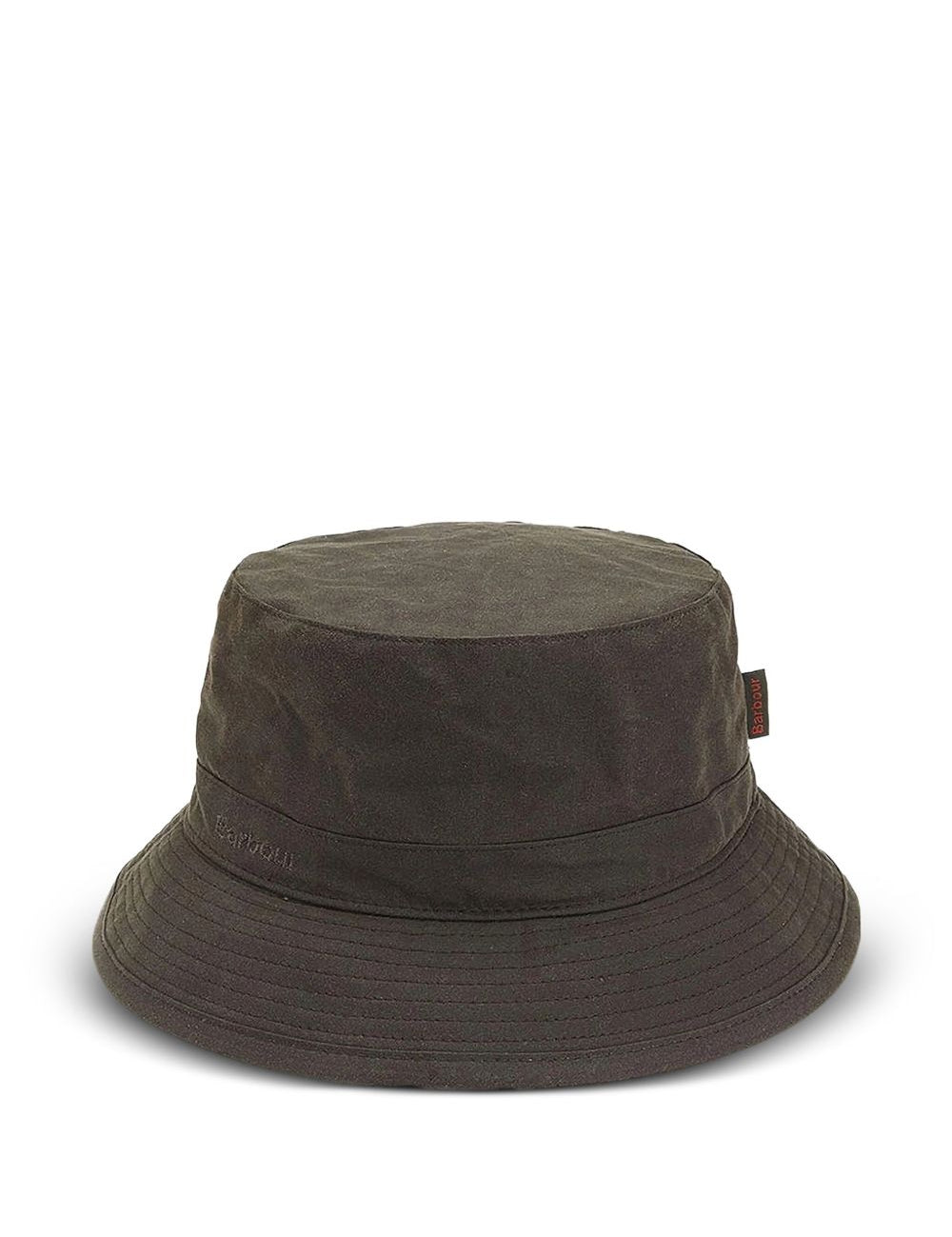 Cappello bucket cerato in verde oliva 