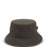 Cappello bucket cerato in verde oliva 