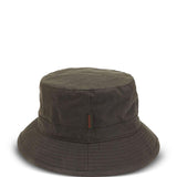 Cappello bucket cerato in verde oliva 