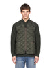 Quilted zip-up vest in olive green