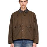 Giacca cerata Spey in marrone 