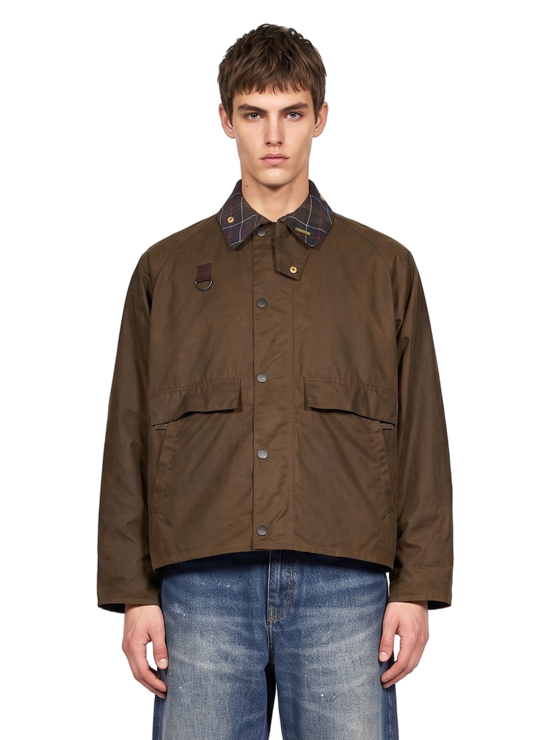 Giacca cerata Spey in marrone 