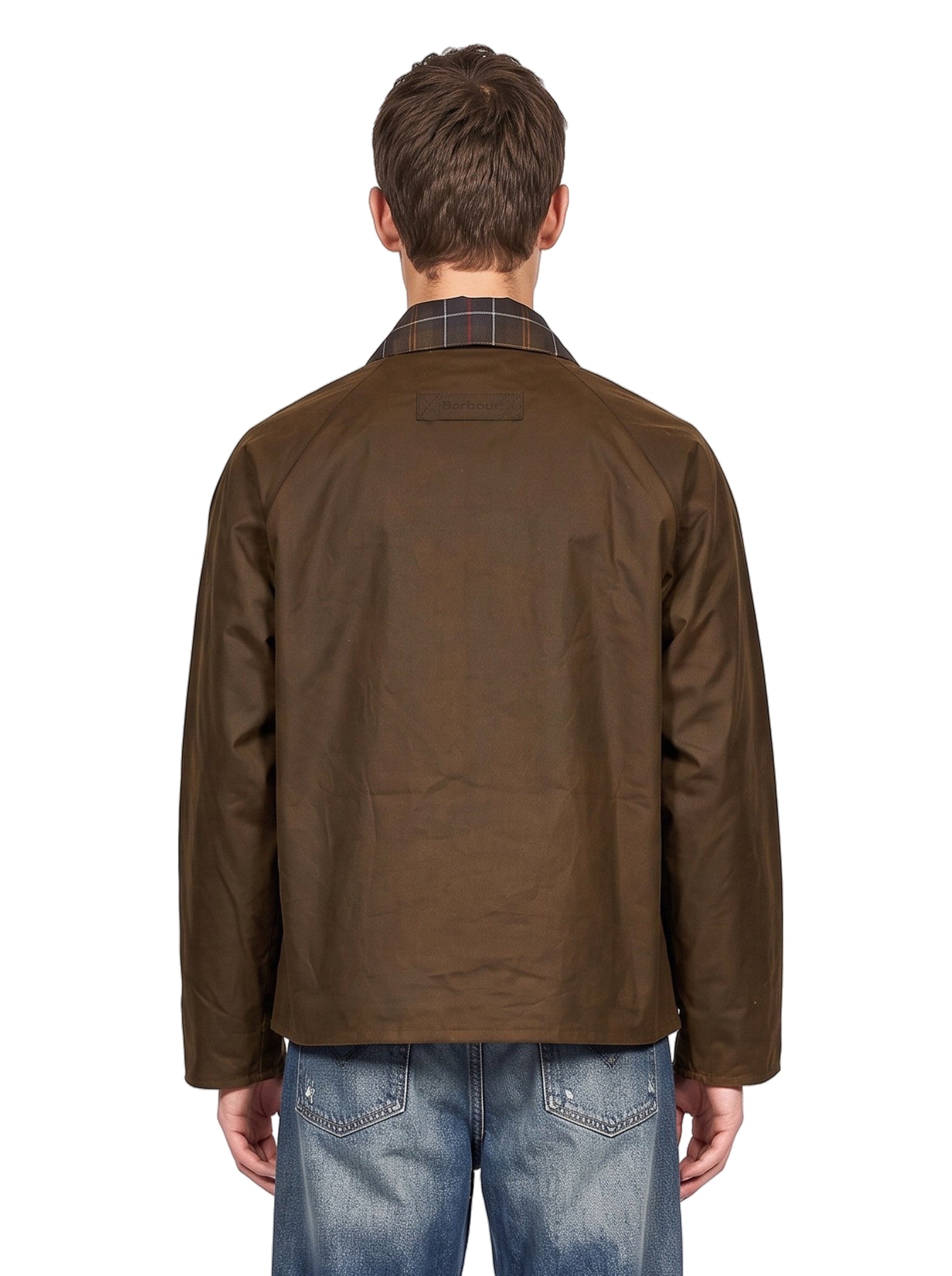 Giacca cerata Spey in marrone 