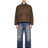 Giacca cerata Spey in marrone 