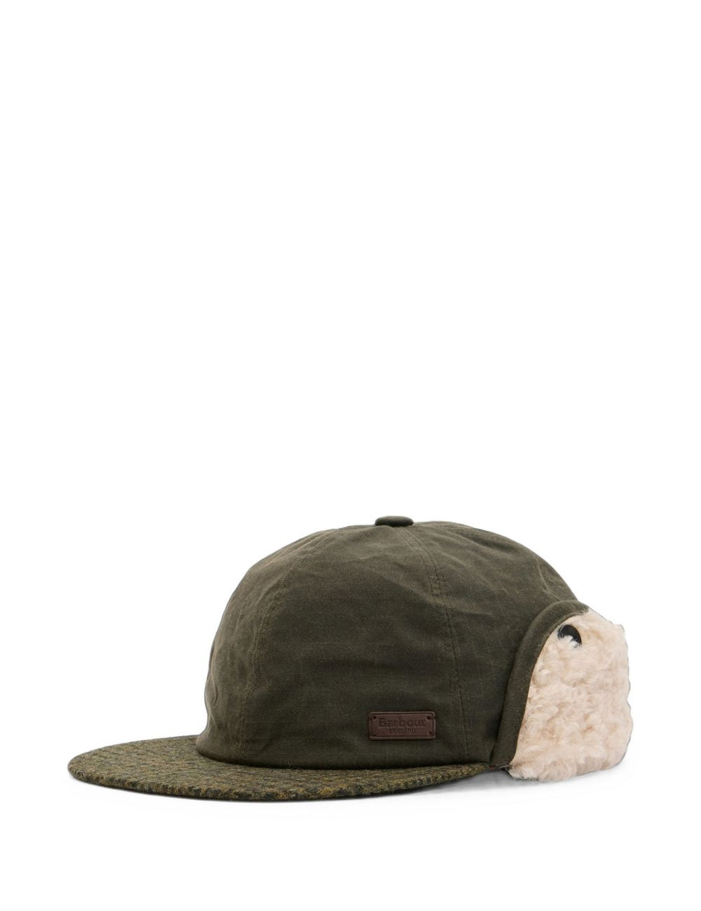 Cappellino cerato in stile aviatore in verde 