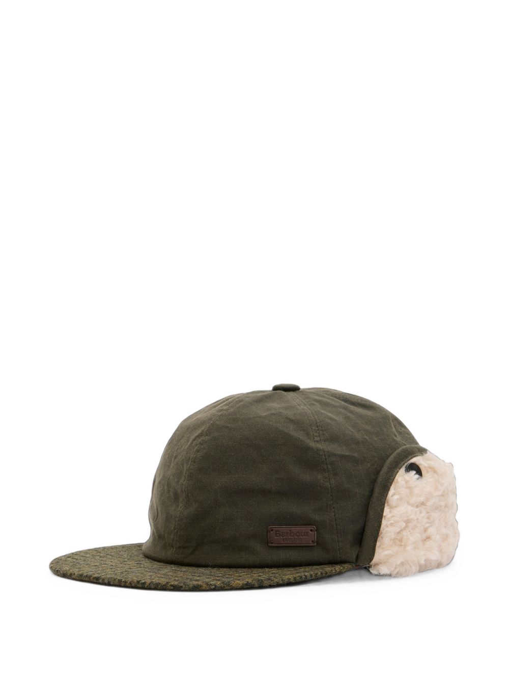 Cappellino cerato in stile aviatore in verde 