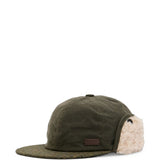 Cappellino cerato in stile aviatore in verde 