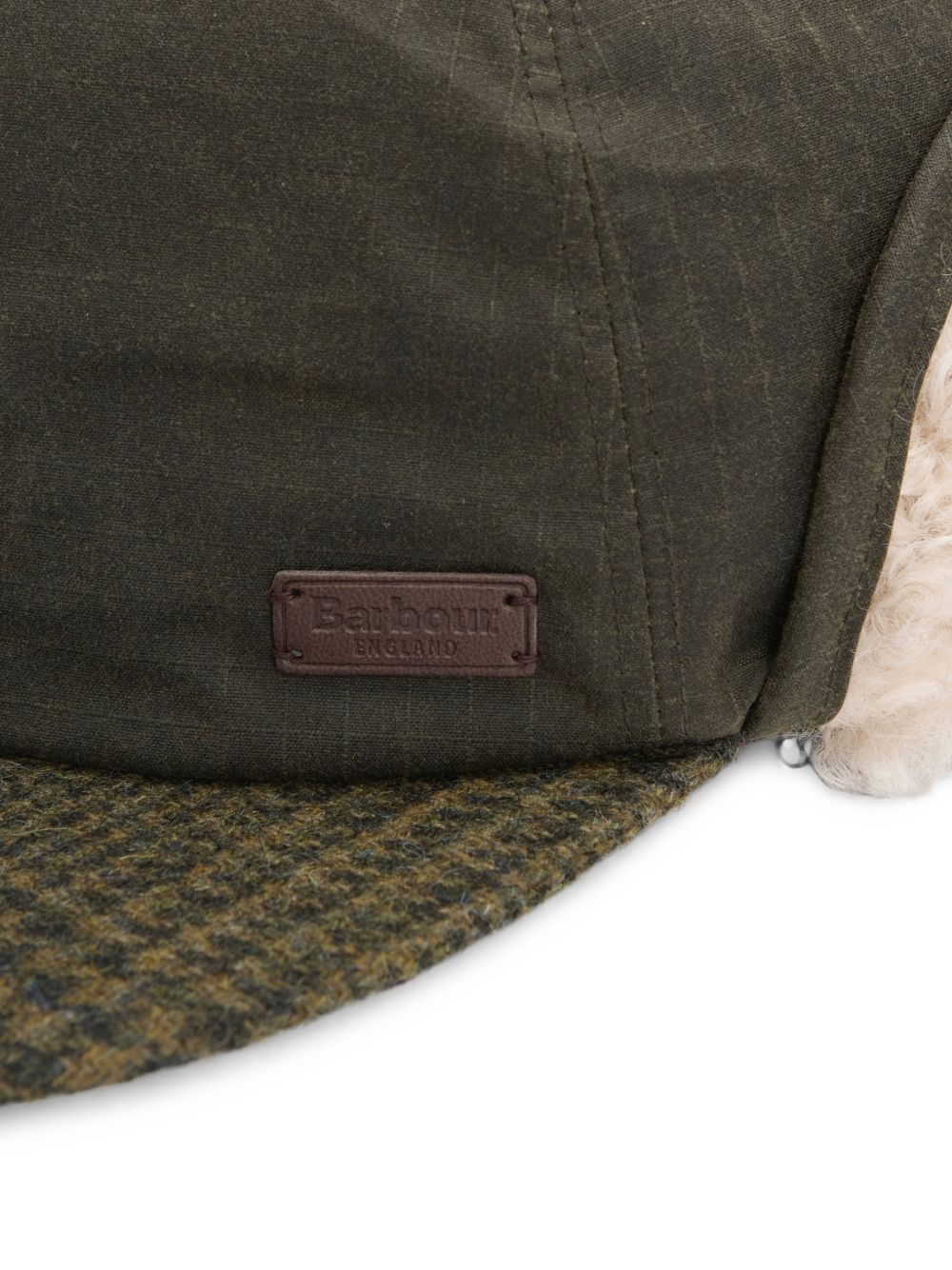 Cappellino cerato in stile aviatore in verde 