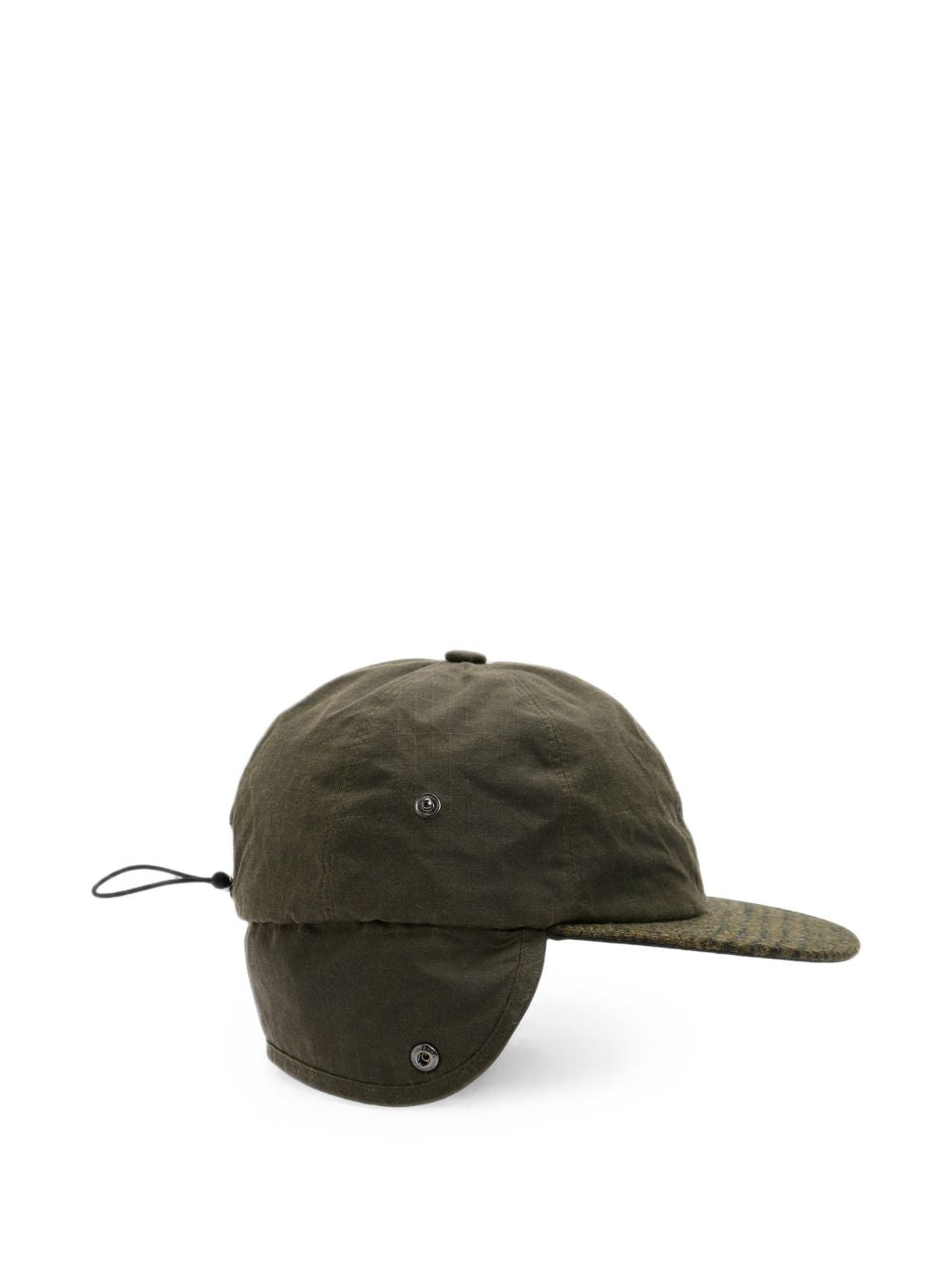 Cappellino cerato in stile aviatore in verde 