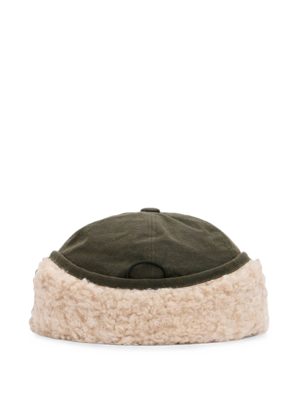 Cappellino cerato in stile aviatore in verde 
