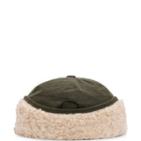 Cappellino cerato in stile aviatore in verde 