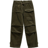 Pantaloni oversize a coste sottili in verde 