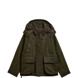 Giacca tartan in lana in verde 