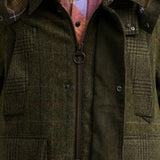 Giacca tartan in lana in verde 
