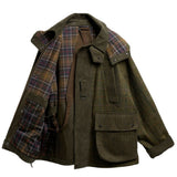 Giacca tartan in lana in verde 