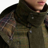 Giacca tartan in lana in verde 
