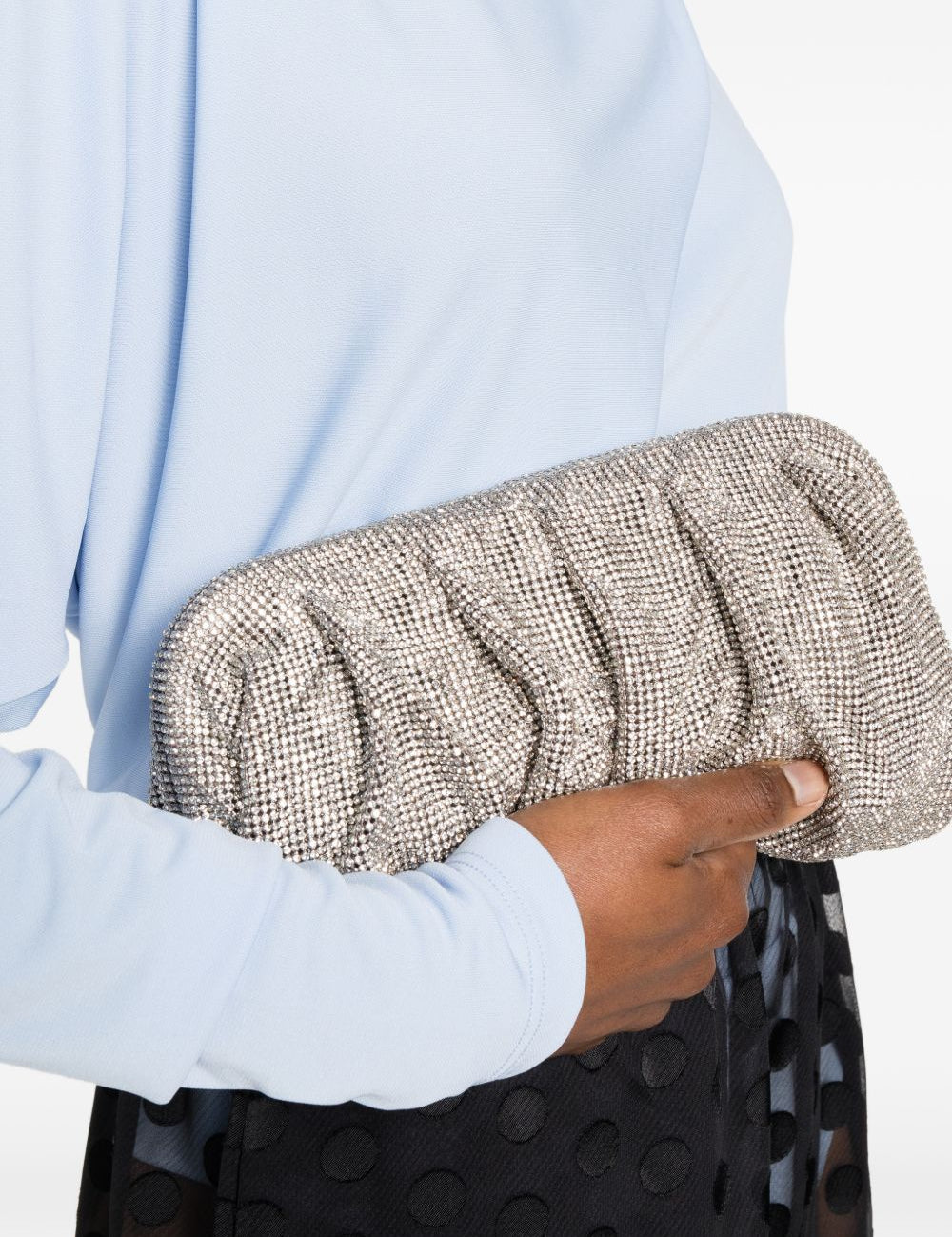 Clutch Venus con cristalli in argento 