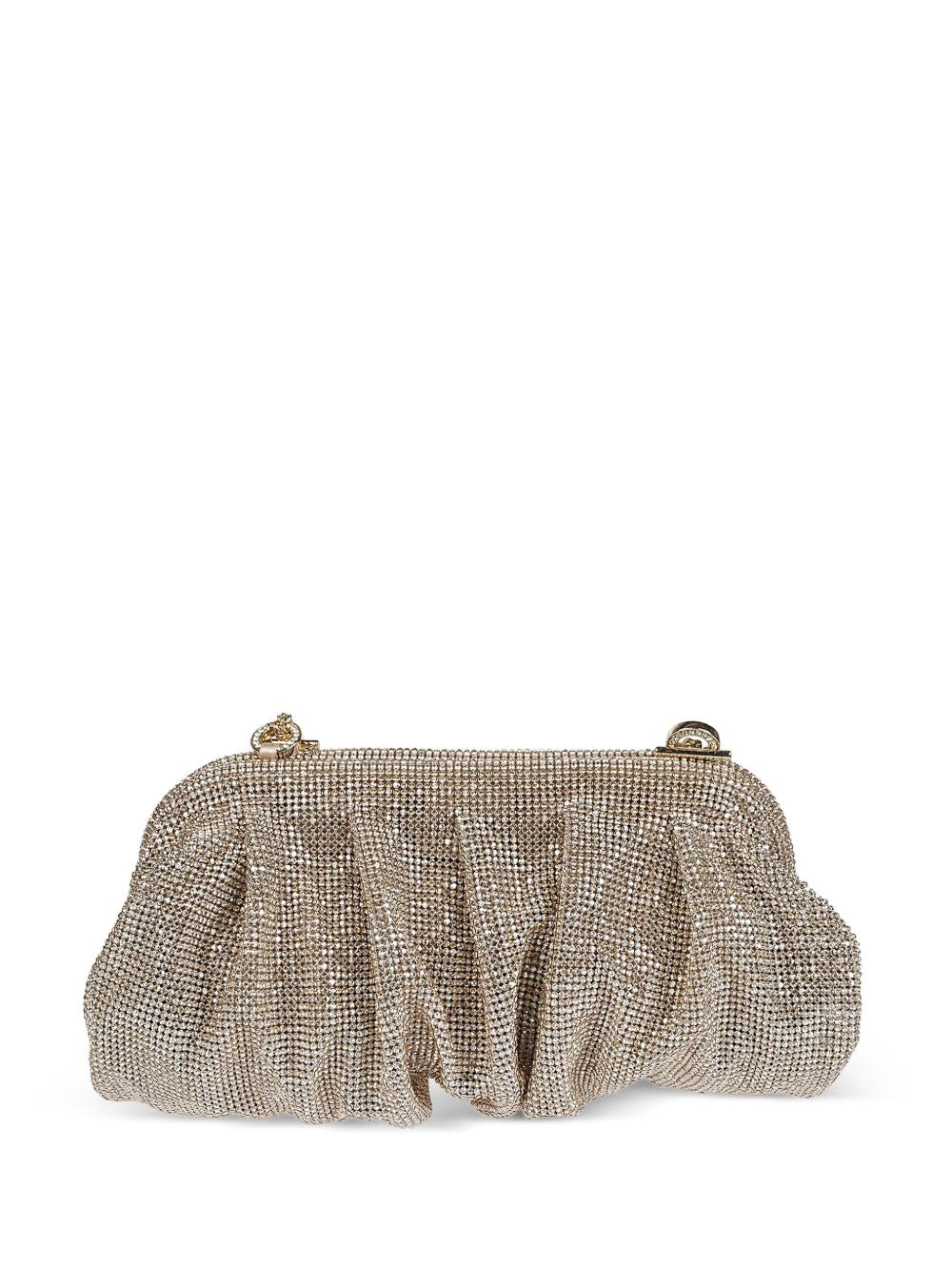 Clutch Venus con cristalli in oro 