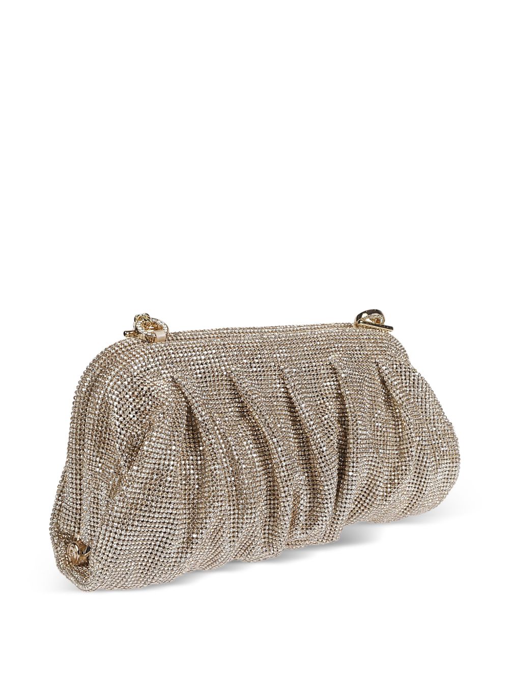 Clutch Venus con cristalli in oro 