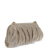 Clutch Venus con cristalli in oro 