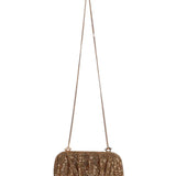 Clutch con strass venus la grande in oro 