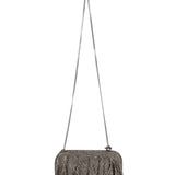 Clutch con strass venus la grande in argento 