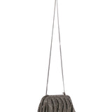 Clutch con strass venus la grande in argento 