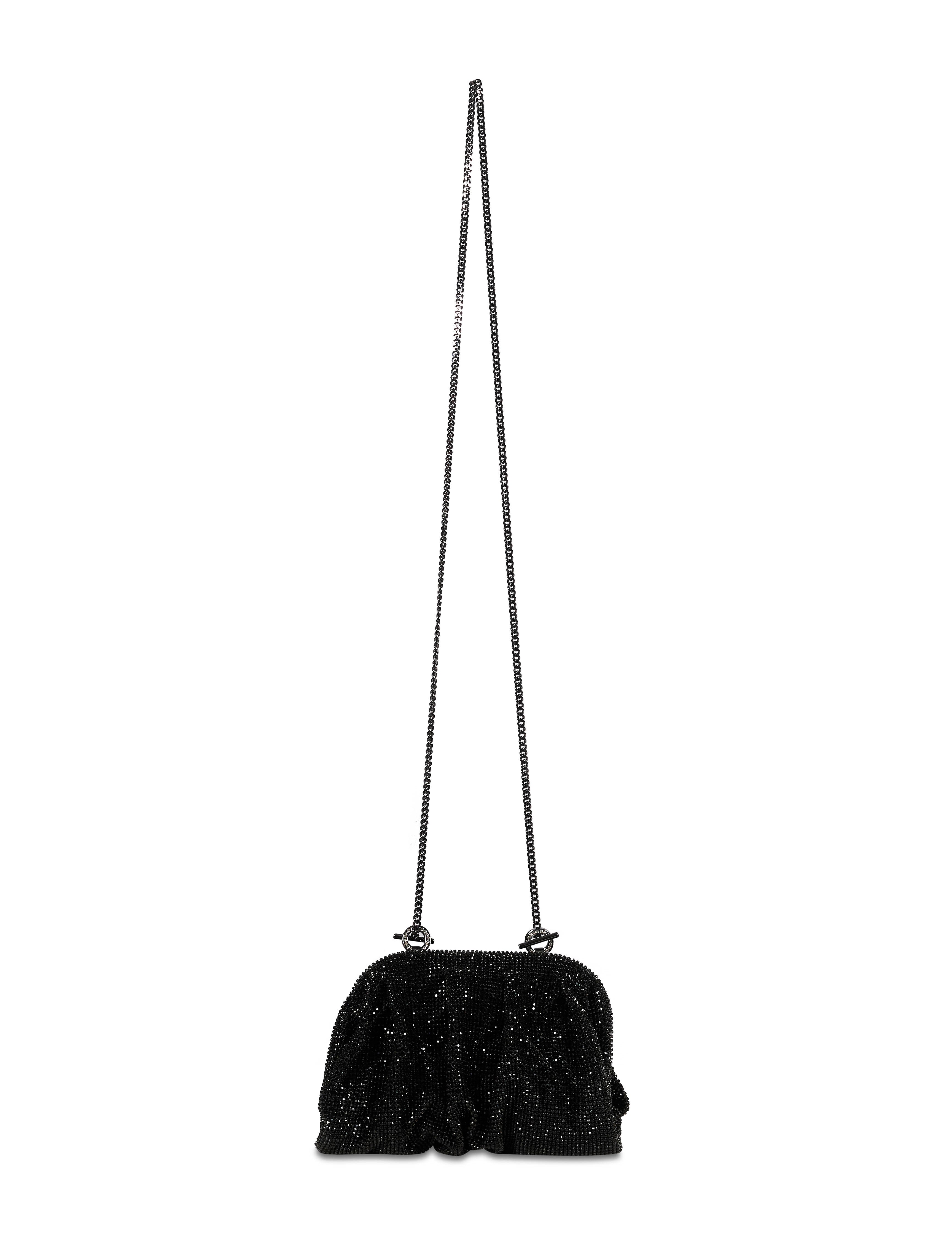 Clutch con strass venus la petite in nero 