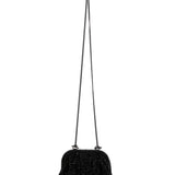 Clutch con strass venus la petite in nero 