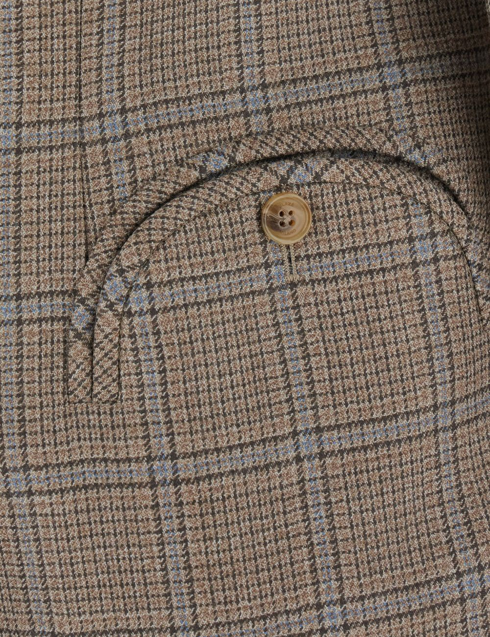 Blazer doppiopetto a quadri in marrone 