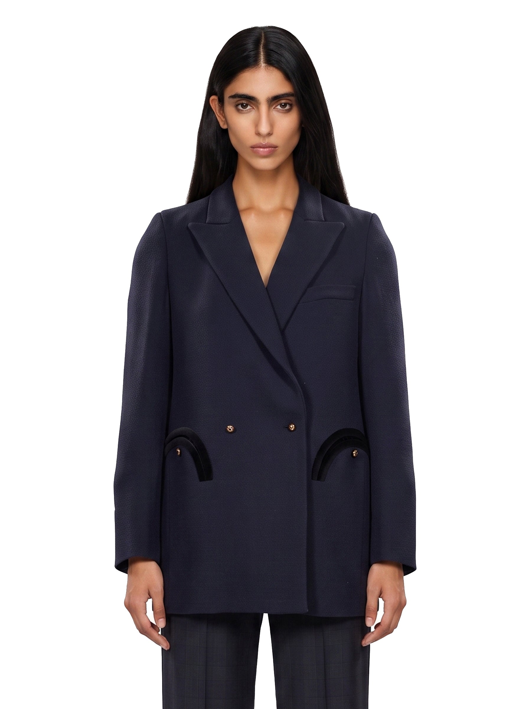 Blazer doppiopetto Resolute in blu 