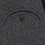 Blazer doppiopetto spigato in grigio 