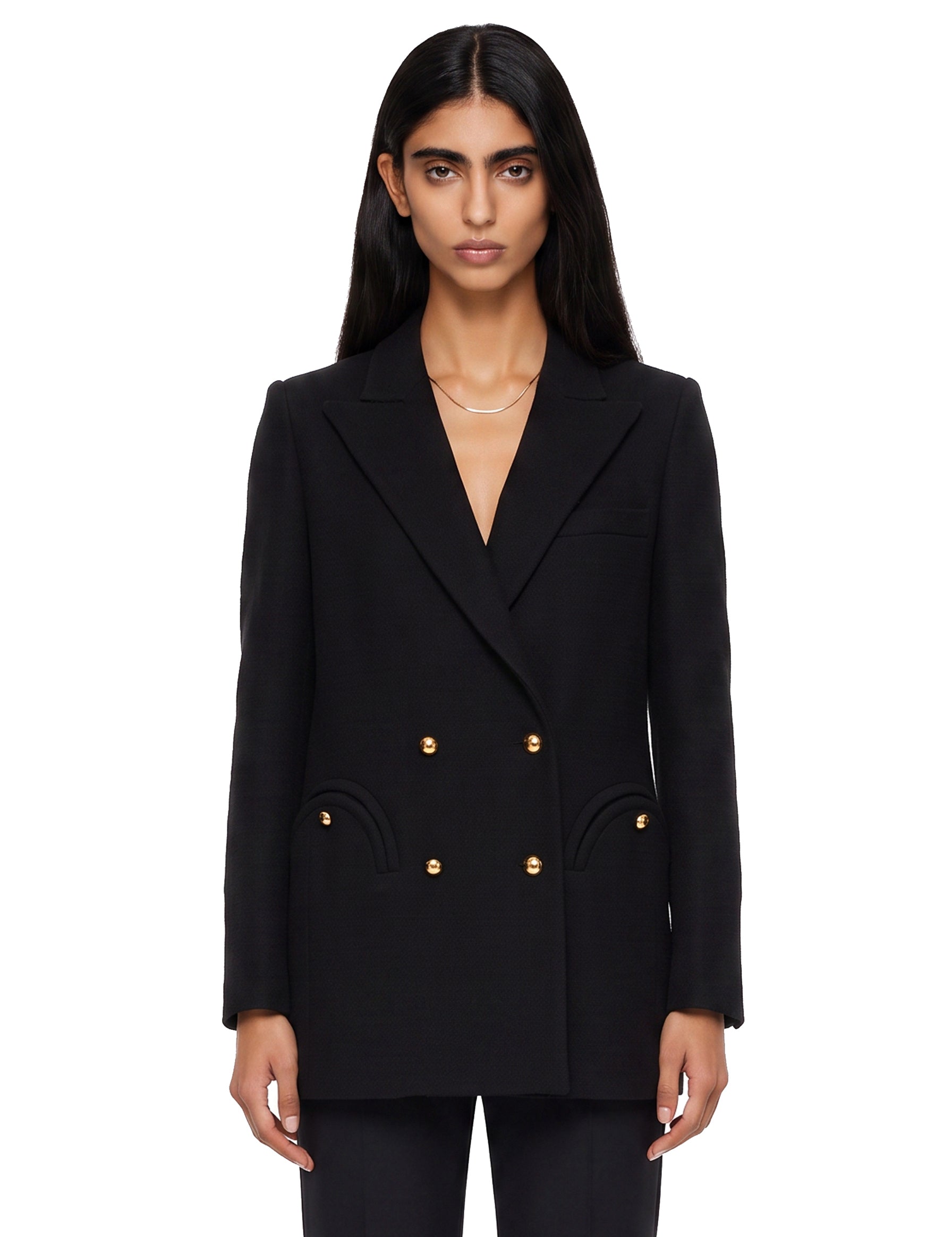 Blazer doppiopetto Resolute in nero 