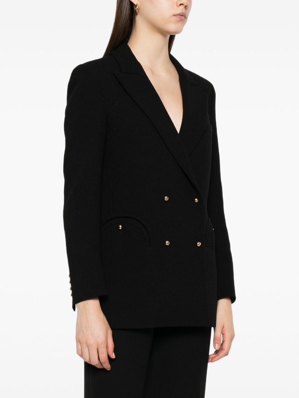 Blazer doppiopetto Resolute in nero 