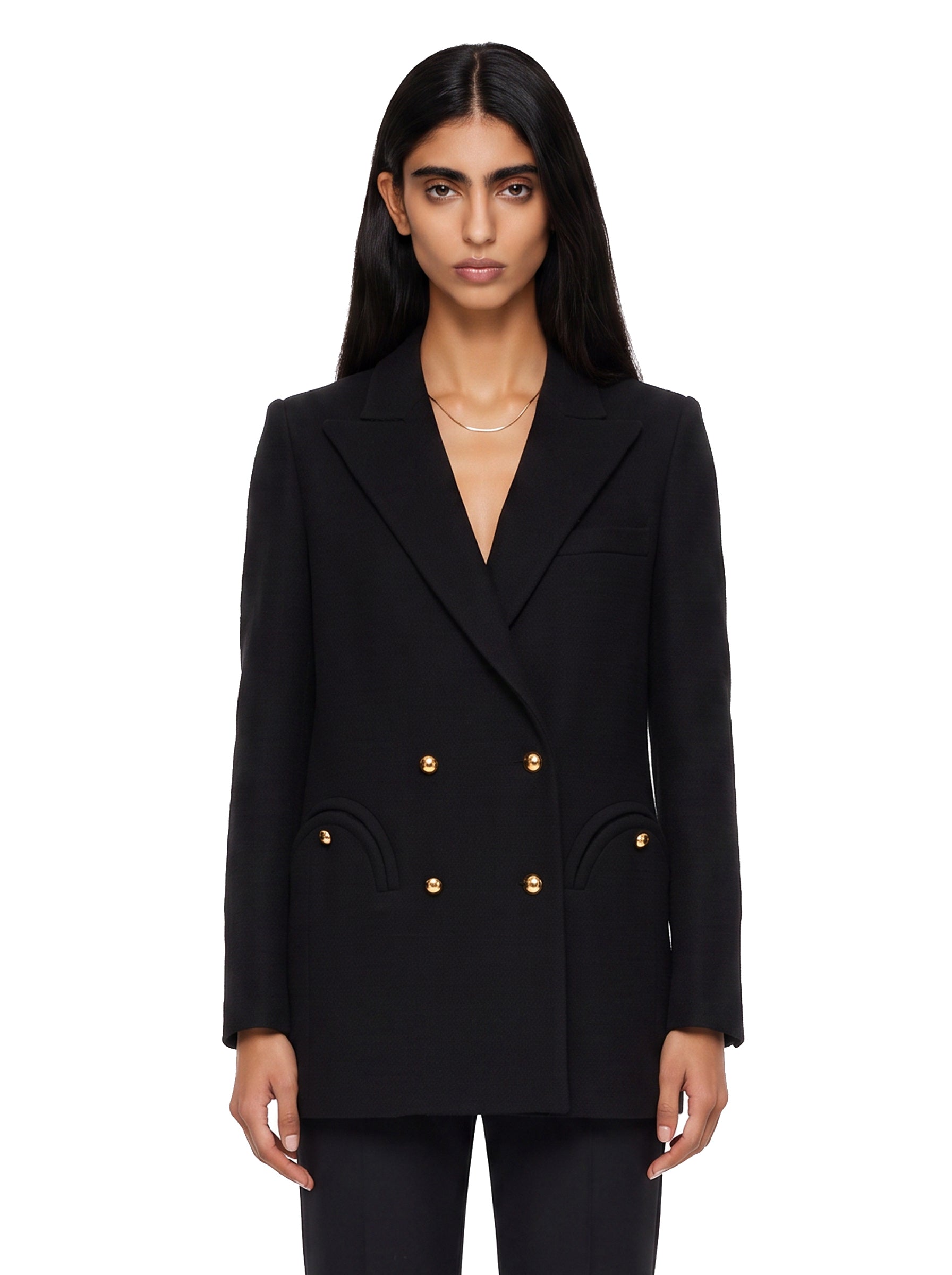 Blazer doppiopetto Resolute in nero 