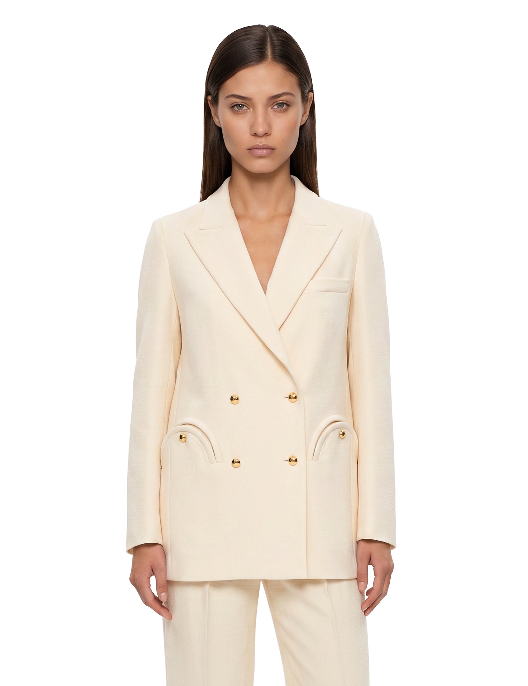 Blazer doppiopetto Resolute in bianco 