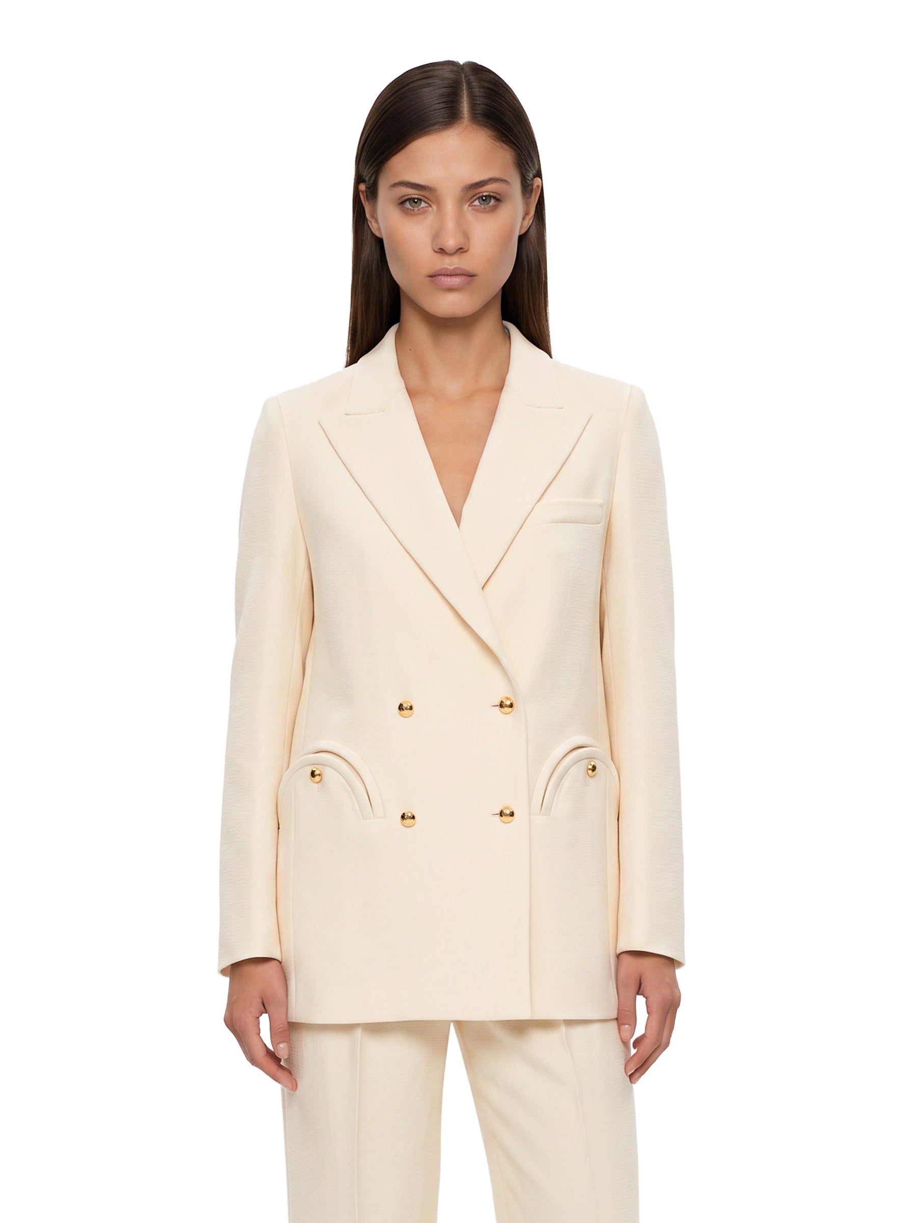 Blazer doppiopetto Resolute in bianco 